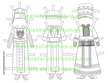 Load image into Gallery viewer, *ADD ON BUNDLE* Hmong Paper Doll Outfits