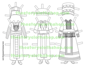 *ADD ON BUNDLE* Hmong Paper Doll Outfits