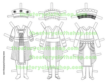 Load image into Gallery viewer, *ADD ON BUNDLE* Hmong Paper Doll Outfits