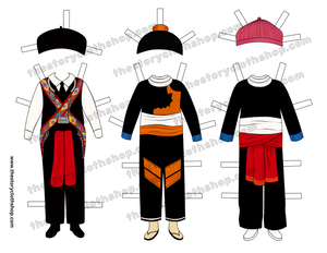*BUNDLE* Hmong Paper Dolls