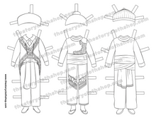 Load image into Gallery viewer, *BUNDLE* Hmong Paper Dolls