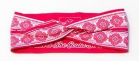 Elephant Foot Pattern Designer Twist Headband - Pink