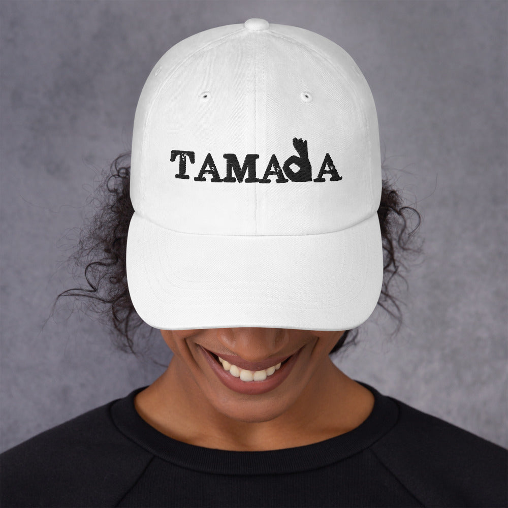 White Hat w/embroidered Tamada in Black